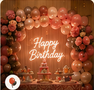 Birthday decoration setup