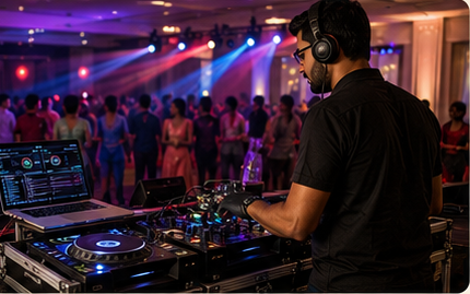DJ and audio event setup