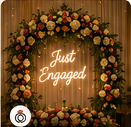 Engagement decoration setup