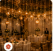 Reception decoration setup
